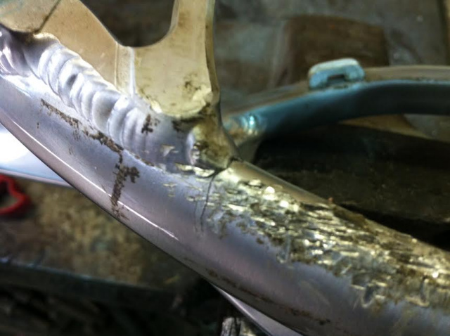 Aluminium bike frame welding repair 